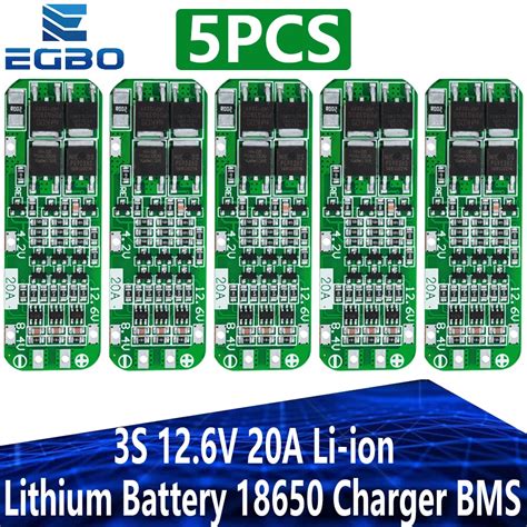 EGBO 3S 20A Li Ion Lityum Pil 18650 PCB Arj Cihaz BMS Koruma Levhas