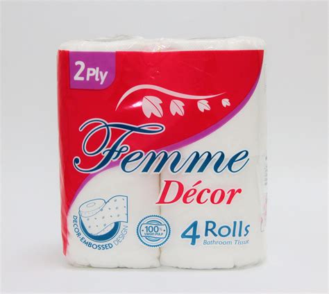 Femme Decor Bathroom Tissue 4 Rolls 2ply 300sheets Iloilo Supermart Online Aton Guid Ini