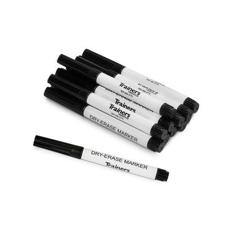 Set of 12 Black Dry Erase Markers |Trainers Warehouse