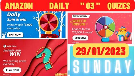 Amazon Sunday Wheel Of Fortune Quiz Answers Today Amazon Daily Quiz