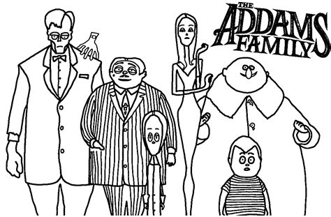 P Ginas Para Colorear De La Familia Addams Para Imprimir Gratis