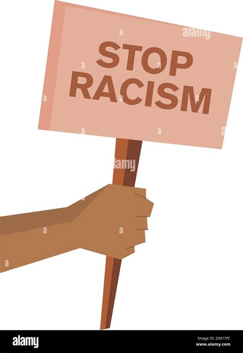 Stop Racism Banner Design Of Protest And Justice Theme Vector