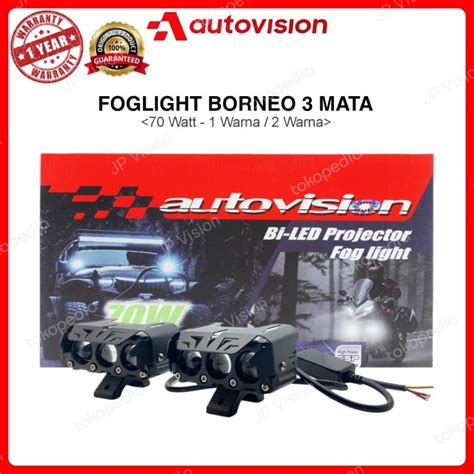 Jual Lampu Sorot Bi Led Projector Warna Autovision Borneo Mata