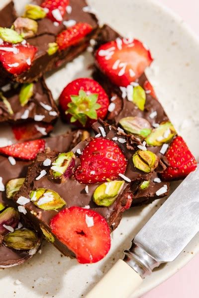 Dark Chocolate Strawberry Bark The Vegan Society