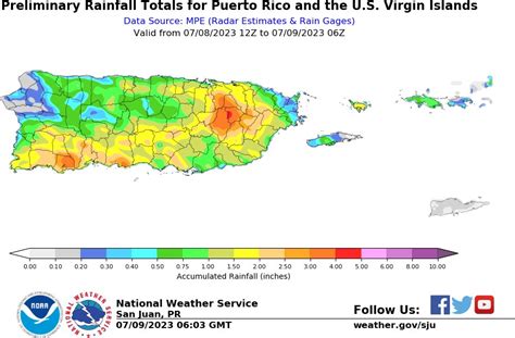 NWS San Juan On Twitter Preliminary Rainfall Totals From 8 AM AST