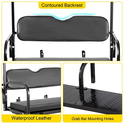 Vevor Golf Cart Rear Seat Club Car Rear Seat For Club Car Ds 2000 2013 Heavy Duty Golf Cart