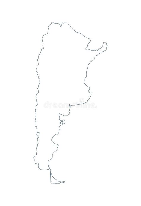 Mapa Da Argentina Ilustração De Contorno Vetorial Ilustração Stock