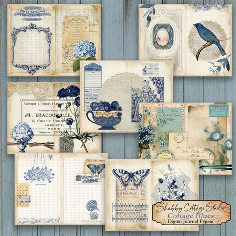 Printable Junk Journal Pages Digital Junk Journal Paper For Etsy