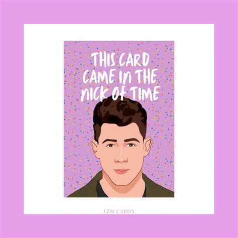 Nick Jonas Inspired Birthday Cards Jonas Brothers Cards Etsy