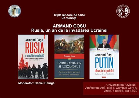 Rusia un an de la invadarea Ucrainei Triplă lansare de carte și