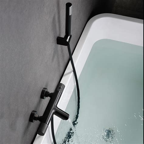 Robinet Douche Et Baignoire Thermostatique Avec Pommeau De Douche Black