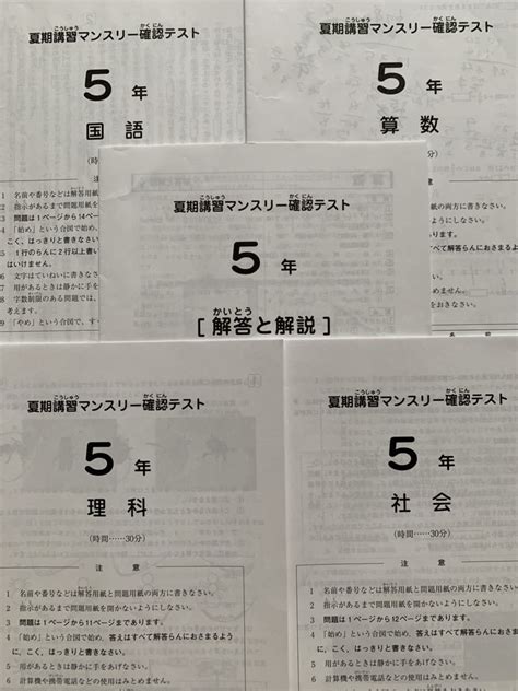 サピックス Sapix 5年 2020 8月 夏期講習マンスリー確認テスト 原本中学受験｜売買されたオークション情報、yahooの商品情報