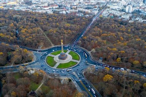 Premium Photo | Aerial view of road in city