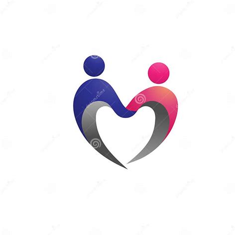 Couple Shape Love Logo Concept Stock Vector Illustration Of Icon Celebration 85626537