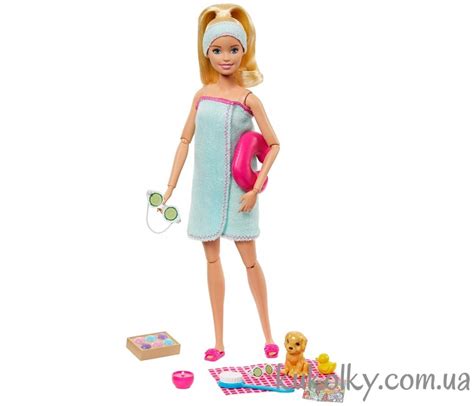 Кукла Барби Релаксация Спа процедуры со щенком и подушкой купить Barbie