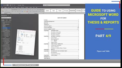 Guide To Using Microsoft Word For Thesis And Reports Part Of Figure