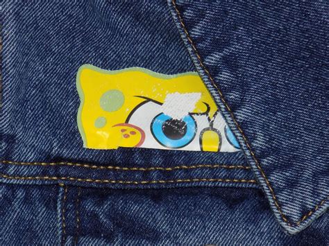 Spongebob Nickelodeon Members Only Denim Jean Bomber Gem