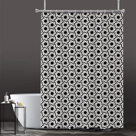 Lushomes Bathroom Shower Curtain With 12 Hooks Eyelets Printed