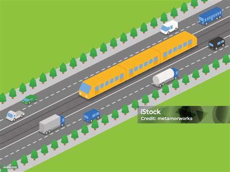 Sistem Transit Kereta Ringan Dan Berbagai Kendaraan Trem Pandangan Mata