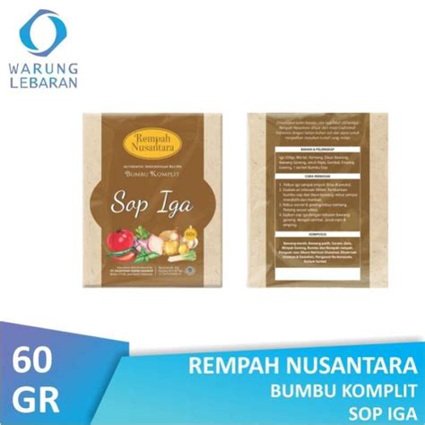 Jual Rempah Nusantara Bumbu Komplit Sop Iga 60gr Di Seller Warung