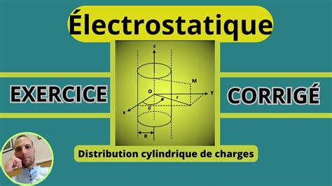 Électrostatique exercice corrigé Distribution cylindrique de