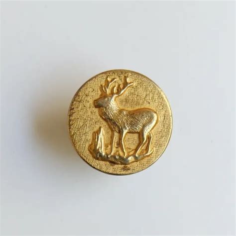 BOUTON ANCIEN Chasse Vènerie Cerf 25 mm Sporting Button EUR