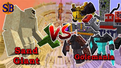 Sand Giant Vs Golemania Minecraft Mob Battle Youtube