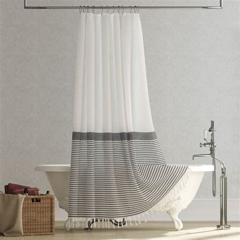 Buy Dynamene Modern Farmhouse Fabric Shower Curtain Boho Black And