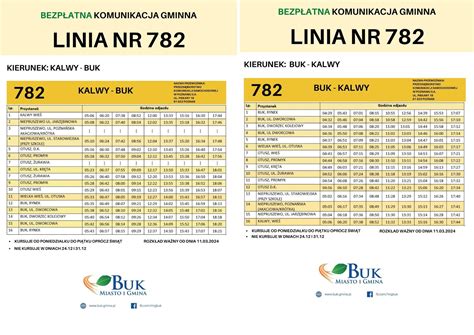 Linia Buk Kalwy Miasto I Gmina Buk