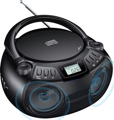 ODTWARZACZ CD PRZENOŚNY GUERAY BOOMBOX Z BLUETOOTH RADIO FM AM LCD