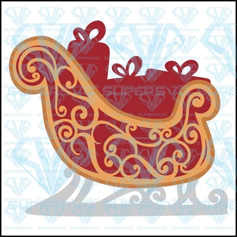 Santa S Sleigh Svg Files For Silhouette Files For Cricut Svg Dxf Eps