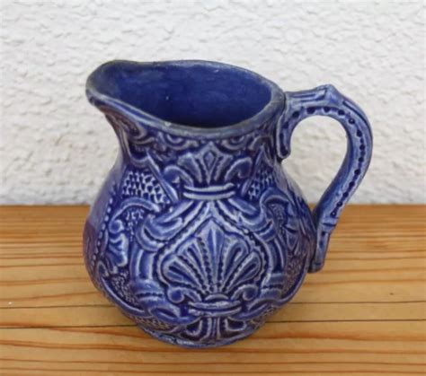 Pot A Lait Cremier Ancien En Barbotine Bleue De Onnaing Eur