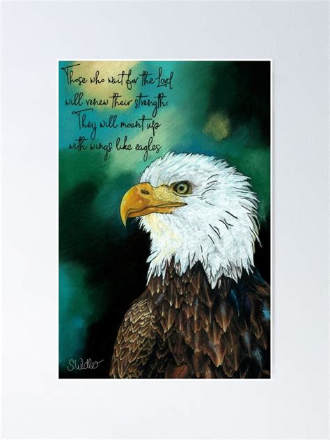 Eagle With Bible Verse Wait For The Lord Soar On Wings Like Eagles