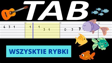 Wszystkie Rybki Melodia TAB Gitara TABY I NUTY W OPISIE YouTube