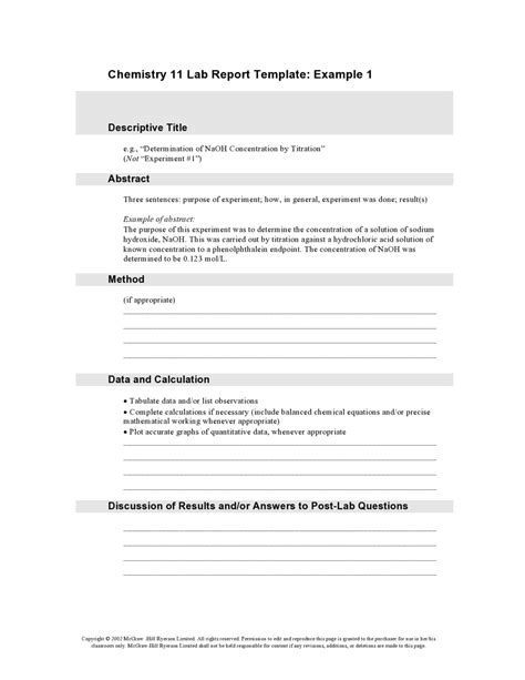 10 Useful Lab Report Examples Free Templates With Regard To