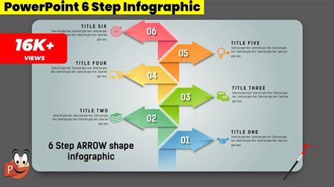 28beautiful Powerpoint Arrow Shape Infographic 6 Step Free