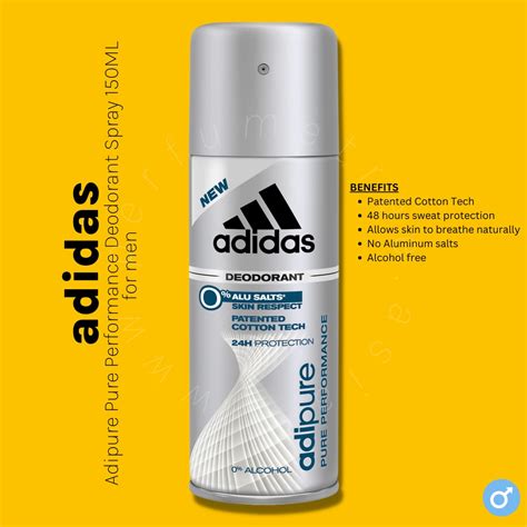 Adidas Adipure Pure Performance Deodorant Spray 150ml For Men