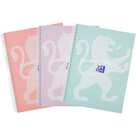 Oxford Campus Cuaderno De Espiral Colores Pastel A4 Pack De 3