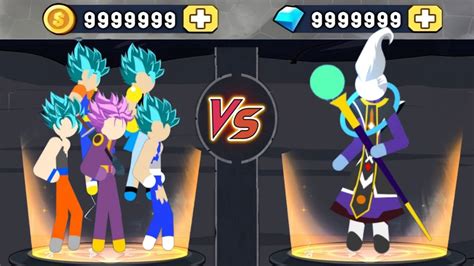 Stickman Warriors Vegito Gogeta Goku Vegeta Vs Whis YouTube