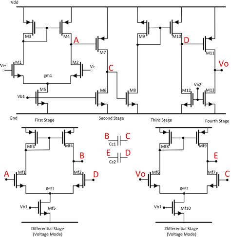 Circuit realization of the proposed amplifier. | Download Scientific Diagram