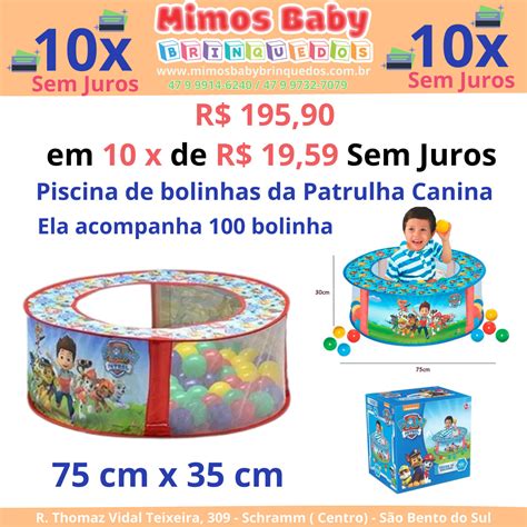 Piscina De Bolinhas Da Patrulha Canina Lider Maior Loja De