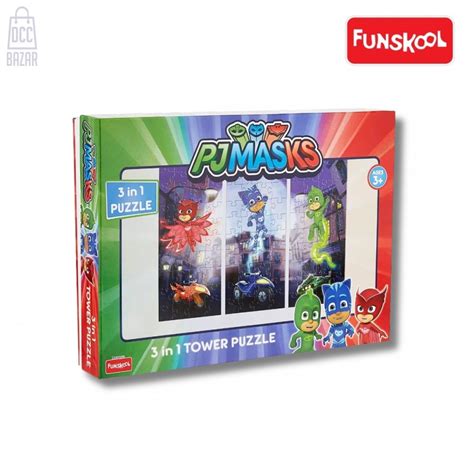 Funskool Pj Masks Tower Puzzle Ages 3 Build Teamwork And Problem