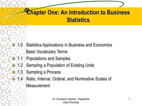 PPT Chapter One An Introduction To Business Statistics PowerPoint