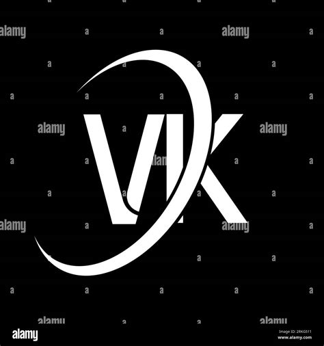 VK Logo V K Design White VK Letter VK V K Letter Logo Design