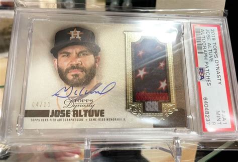 PSA9 2019 Topps Dynasty Jose Altuve Autograph Patches アルトゥーべ 直筆サインカード