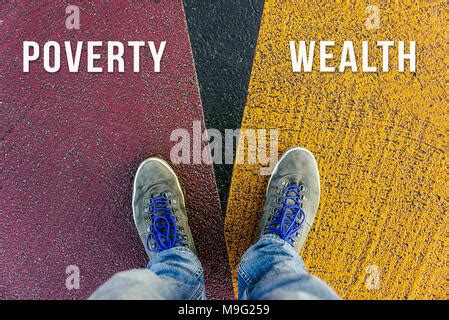 Rich Poor Divide Concept Sign Richer Poorer Problem Worry Division