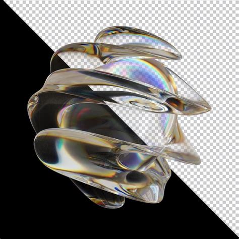 Premium PSD Dispersion Glass Abstract Shape 3d Illustration