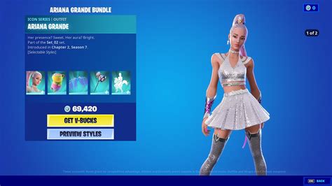 Ariana Grande In Fortnite Itemshop Preview With Glider Pickaxe