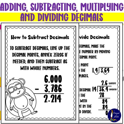 Adding Subtracting Multiplying And Dividing Decimals Made By Teachers