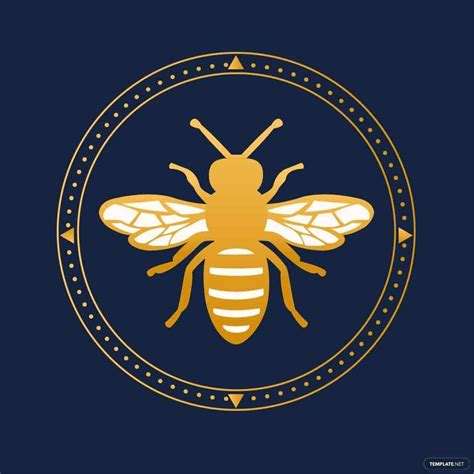 Bee Symbol Vector In Illustrator Svg  Eps Png Download